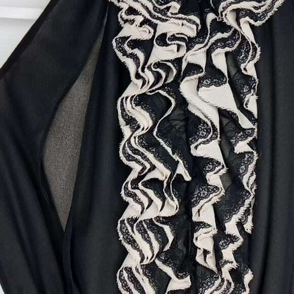 Robert Rodriguez Ruffled Neck Sleeveless Chiffon Blouse - S - Picture 3 of 7